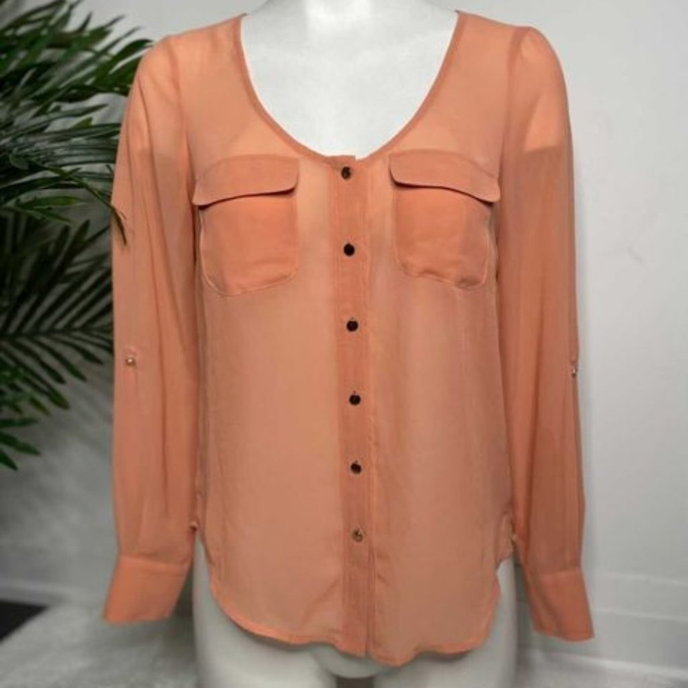 Peachy coral blouse